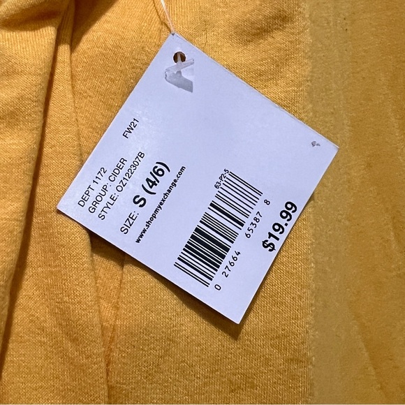 JW Style Yellow Long Sleeve Top Size S - Picture 3 of 8
